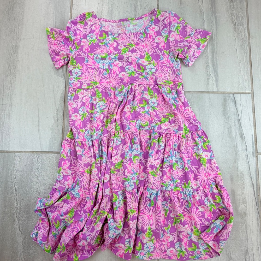 Lilly Pulitzer Jodee Swig Dress Amethyst Moms the Word Womens XXS Pink Purple